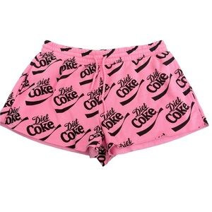 NWT Women’s Diet Coke Fleece Shorts Pink Shorts L